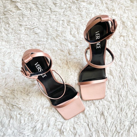 Versace | 3 Strap Satin Sandal - Picture 2 of 8